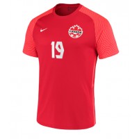 Camisa de Futebol Canadá Alphonso Davies #19 Equipamento Principal Mundo 2022 Manga Curta